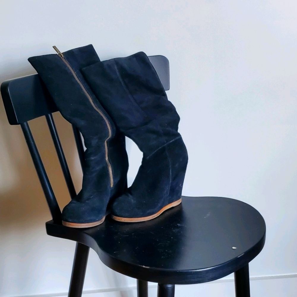 Preeka Suede Wedge Boots